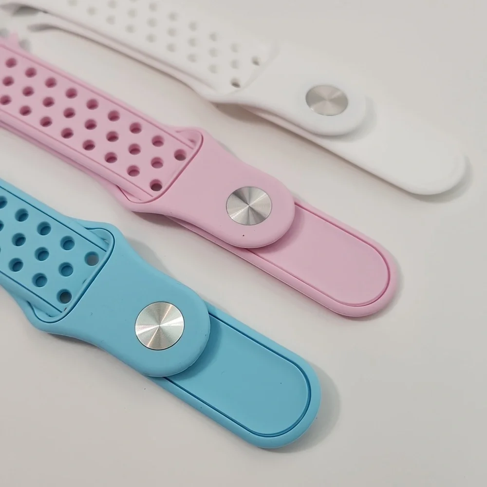 22 mm lug Apple Watch Compatible 3 band latex snap band set for MEN, NWT